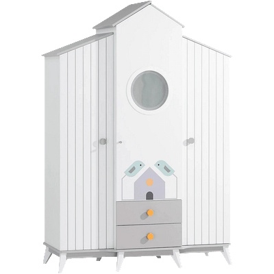 Carmen Трикрилен детски гардероб bird house (3575238)