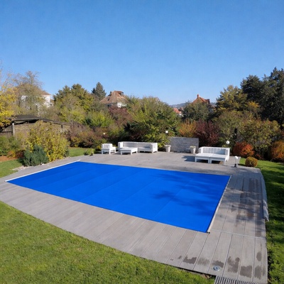 CF Bazénová roleta Flex obdĺžniková 600 x 300 cm - Blue
