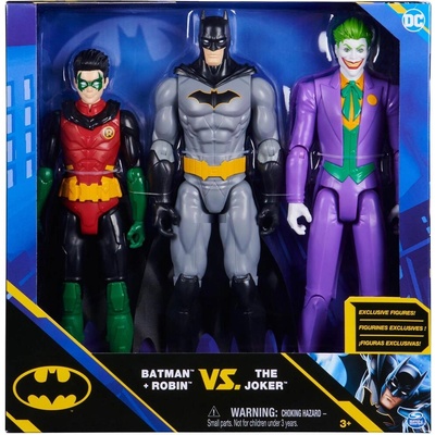Spin Master Spin Master Batman 30 cm Batman Rebirth Комплект фигури, Батман, Робин и Жокера (6064967)