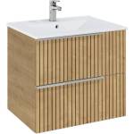 Roca Шкаф 600 mm, Elegant plus light oak structure с 2 чекмеджета и умивалник (A852018574)