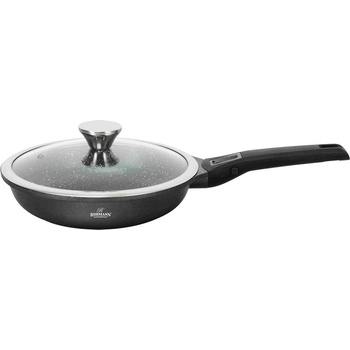 BOHMANN 28 см черен индукционен тиган с капак Bohmann модел BH 1730-28FP (BH 1730-28FP)