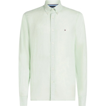 Tommy Hilfiger Риза Tommy Hilfiger Men's Pigment Dyed Long-Sleeve Plain Shirt - Opal Green