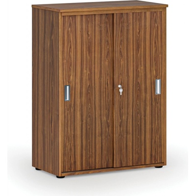 Primo Kancelárska skriňa so zasúvacími dverami WOOD, 1087 x 800 x 420 mm, orech