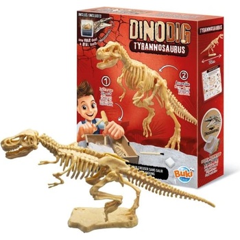 Buki France Dinodig изкопаеми и скелет на Тиранозавър