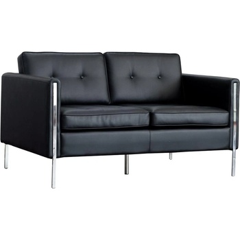 RFG Диван RFG Frida, двуместен, екокожа, черна седалка, черна об (4030100190)