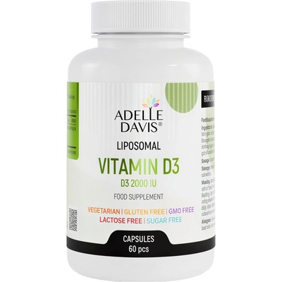 Adelle Davis Lipozomálny vitamín D3 60 kapsúl