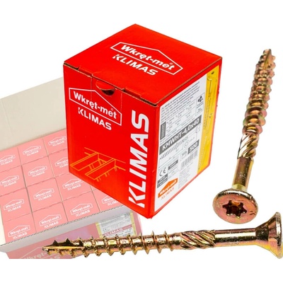 Klimas Wkret-Met TX 4x40mm - 1 Kartón (16x400 ks) - Skrutky / Vruty do dreva so zapustenou hlavou, WKCS