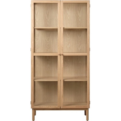 Unique Furniture Витрина от дъбова дървесина в естествен цвят 190x90 cm Elba - Unique Furniture (48480200)