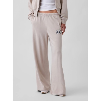 GAP Tepláky Wide-Leg s logom Béžová