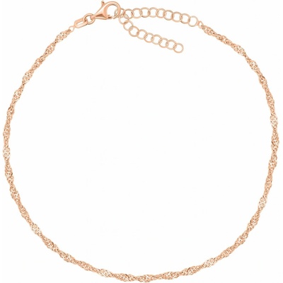 Brilio Silver Nadčasový pozlacený řetízek na nohu lambáda ANK102R – Hledejceny.cz