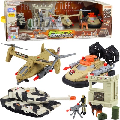 RKToys Vojenská sada tank helikoptéra základna – Zboží Dáma