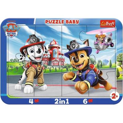 Trefl Пъзел в рамка Trefl 2 в 1 - Пес Патрул (80031)