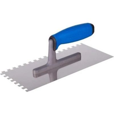 Hladítko nerez, zub 4x4 mm, 270 mm, rukojeť gumová s polyamidovou patkou