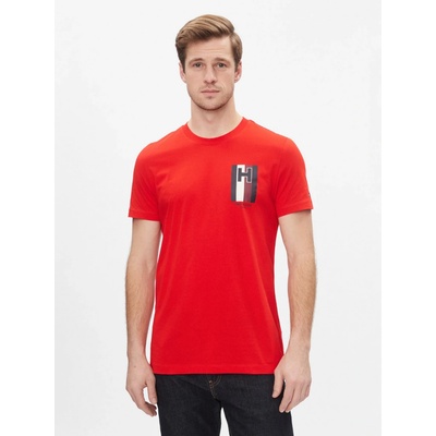 Tommy Hilfiger pánske tričko Emblem červené