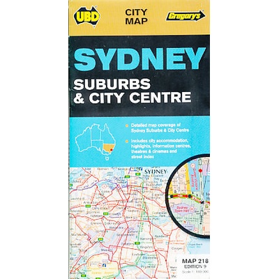 UBD vydavatelství plán Sydney Suburbs + Centre 1:110 t.,1:10 t.,1:1:5 t.