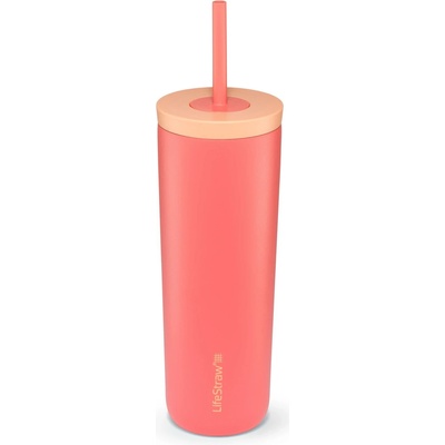 LifeStraw Бутилка с филтър Lifestraw Go Steel Tumbler Insulated mug - Apricot Pink - размер 500 ml (538-0244-0211)