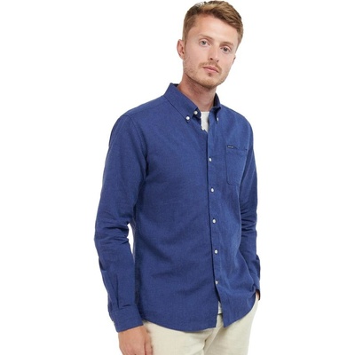 Barbour Nelson Tailored shirt letní košile s dlouhým rukávem indigo