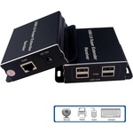 Estillo USB Extender (усилвател) ESTILLO ASKHU04-USB 1x4, усилва USB сигнал до 100 м по UTP кабел CAT5e/6 (EST-USB-EXTENDER-1-4)