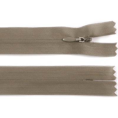 Prima-obchod Spirálový zip skrytý No 3 délka 50 cm dederon, barva 296 bronzově hnědá