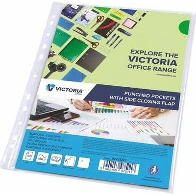 VICTORIA OFFICE Euroobal s bočnou chlopňou A4 150 mikronů číry 10 ks
