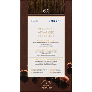KORRES Боя за коса с арганово масло, 6.0 Тъмнорусо