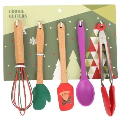 Det Gamle Apotek Kuchyňské náčiní Christmas – set 5 ks, multi barva, dřevo, plast