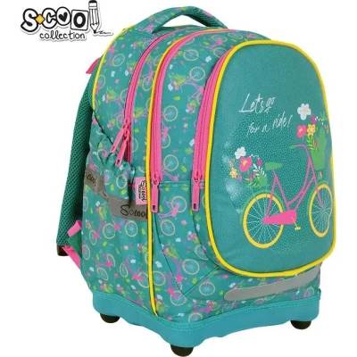 S-Cool Ученическа, анатомична раница scool® lets go for a ride с твърдо дъно, 24 л