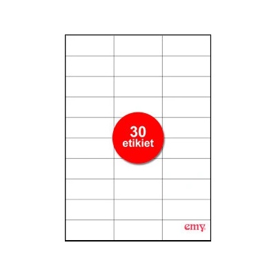 Print etikety 70x29.7mm biele