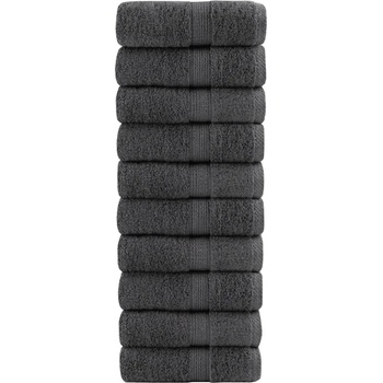 vidaXL Премиум кърпи за гости SOLUND 10 бр антрацит 30x50 см 600 gsm (137154)