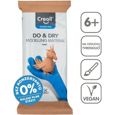 Creall Hmota modelovací Do & Dry, samotvrdnoucí, 1 kg, terakota