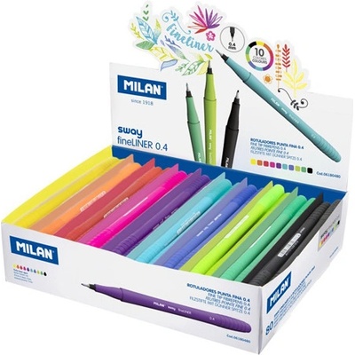 Milan Sway Fineliner 0,4 mm sada 80 ks 450789