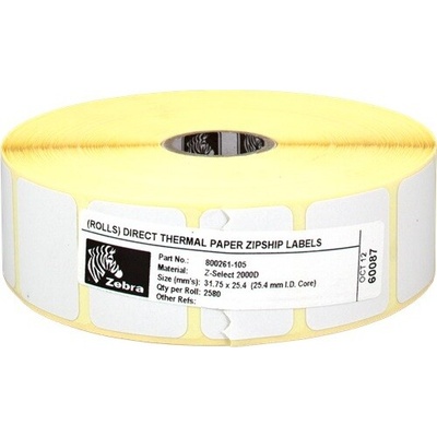 ZEBRA Z-Select 2000D 32 x 25 mm/2580 etiket/role 800261-105
