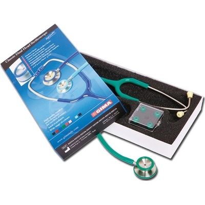 GIMA CLASSIC DUAL HEAD STETHO, Stetoskop pre internú medicínu, svetlo zelený
