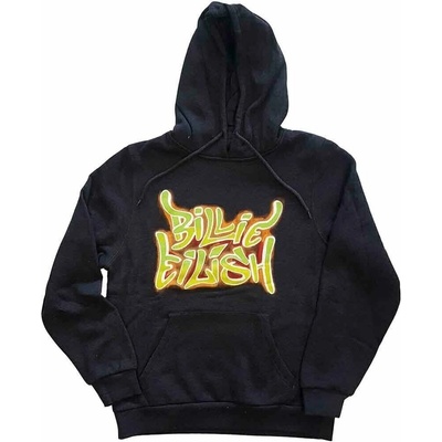 Billie Eilish Airbrush Flames Blohsh Dark Grey Back Print