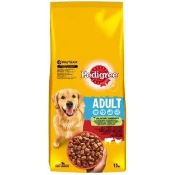 PEDIGREE суха храна за кучета с говеждо, 15 кг