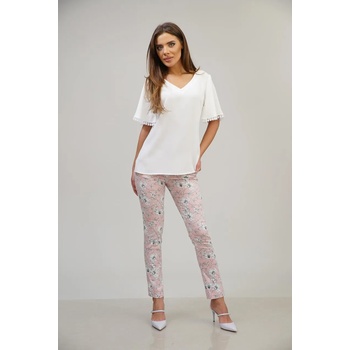 Image 1 of Radek's collection Дамски панталон в розово на цветни мотиви 62102-710