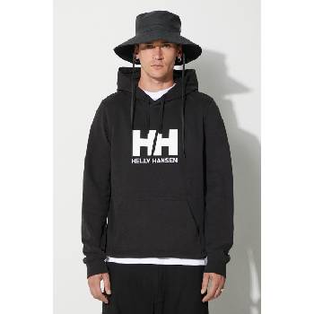 Helly Hansen Памучен суичър Helly Hansen HH LOGO HOODIE в черно с качулка апликация 33977 53289 (33977)