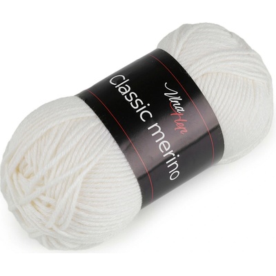 Pletací příze Classic Merino 50 g Varianta: 1 (6002) krémová nejsvět., Balení: 1 ks 57773/147180/265600