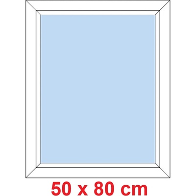 Soft Plastové okno 50x80 cm, FIX Daglesie, levé