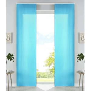 Дрейпари БГ 2 бр. Японска стена от микросатен-245x60 см. за обикновена ПВЦ или Алуминиева релса, цвят Син с включен комплект за окачване код-85600N2-012 (85600N2-012)