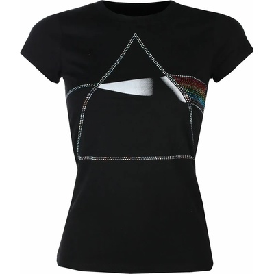 ROCK OFF дамска тениска Pink Floyd - DSOTM Diamante - ЧЕРЕН - ROCK OFF - PFTEE154LB