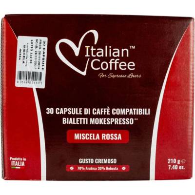 Italian coffee miscela rossa kapsule 30 ks