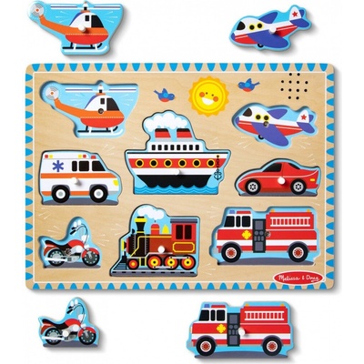 Melissa & Doug puzzle so zvukmi Dopravné prostriedky