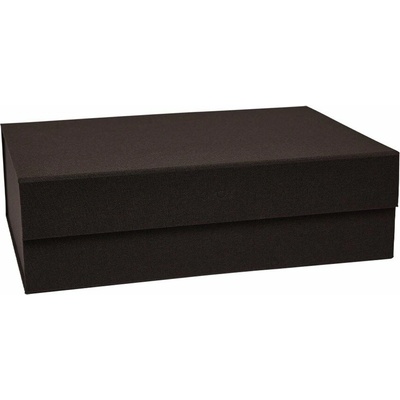 OYOY Living Design Tmavohnedý kartónový úložný box s vekom 45 x 33 x 15 cm Hako