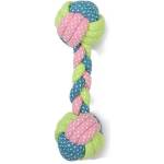 Въжена играчка за куче с две топки 16 х Ф6 см (4150)
