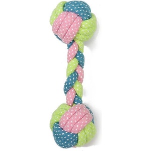  Въжена играчка за куче с две топки 16 х Ф6 см (4150)