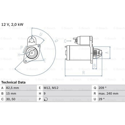 BOSCH Startér 0986021610