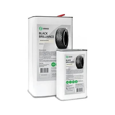 GRASS Препарат за гуми на силиконова основа-Black brilliance- - предпазва от стареене и отблъсква водата - 1 л