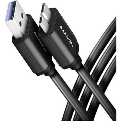 Axagon BUMM3-AM10AB SPEED USB-A 3.2 - microUSB, 1m, černý