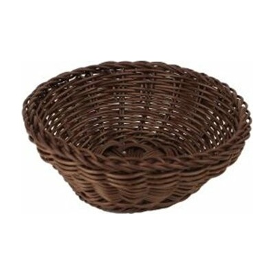 Košík kulatý hnědý plast 20 cm 100023497